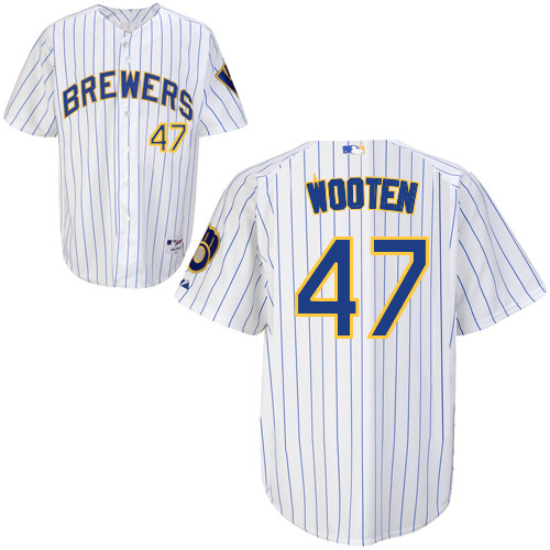 Rob Wooten #47 Youth Baseball Jersey-Milwaukee Brewers Authentic Alternate Home White MLB Jersey
